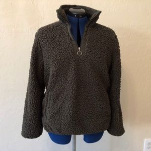 Textured fleece pullover